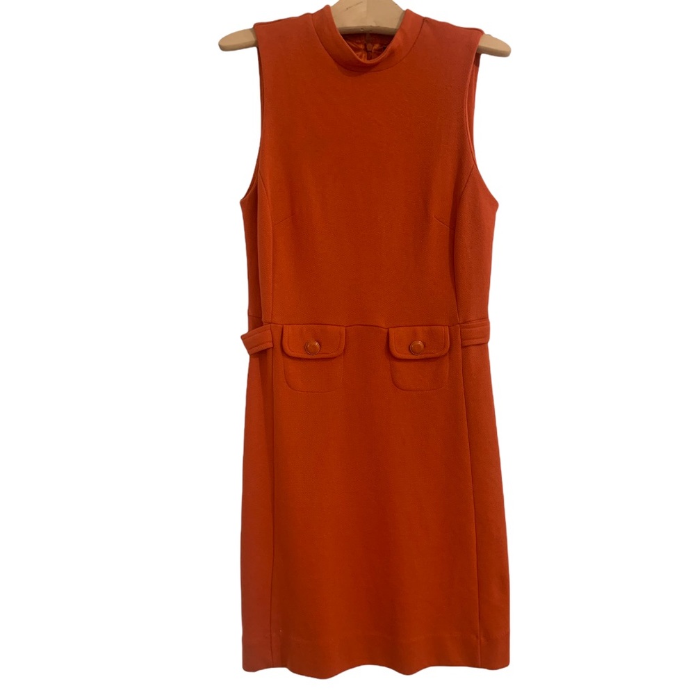 Banana republic 60s inspired orange dress